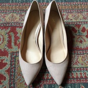 🌸 SPRING Classic Nude Nine West Kitten Heel Pumps